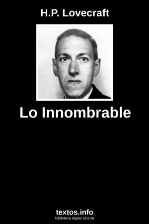 Lo Innombrable, de H.P. Lovecraft