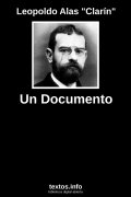 Un Documento, de Leopoldo Alas 