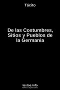 De las Costumbres, Sitios y Pueblos de la Germania, de Tácito