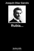 Rubia..., de Joaquín Díaz Garcés
