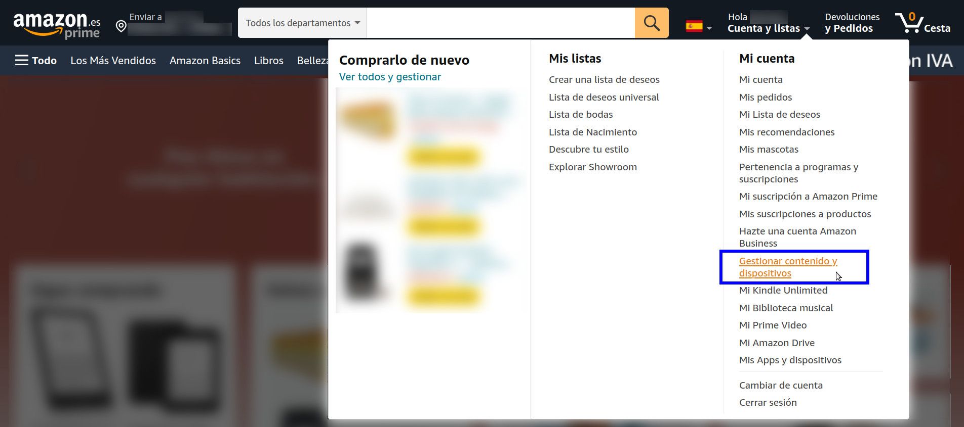 Acceder a cuenta Amazon